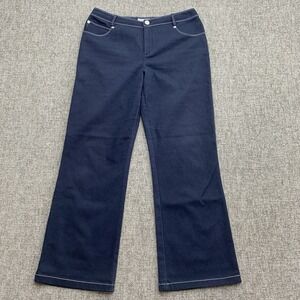 St. John Sport Women's High Rise Straight Leg‎ Jeans Size 8 Indigo Wash